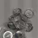 Pangda Concave Wall Door Bumper Stop Silver Stainless Steel Wall Door Bumper with 1-1/ 8 Inch Gray Round Rubber Bumper Wall Protector Door Stops (10)