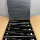 Samsill 12 Pack Durable 1.5 Inch 3 Ring Binders, Round Ring, Clear View Cover for Presentations, Black