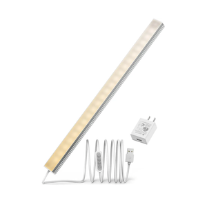 ASOKO LED Under Cabinet Lighting,3 Color Changing(2700K, 4000K,6000K), 14.5in USB Plug-in Under Desk Light, Dimmable LED Grow Light for Home Kitchen,Cabinet,Pantry