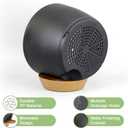 WSMKSZ 12 inch Large Self Watering Pots, Flower Plant Pots with Drainage Holes for Indoor Outdoor Garden Plants, Plastic Planters with Removable Deep Reservoir, Black with Brown, 12inch 1pcs