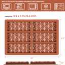 2 x 3 Pcs Chocolate Bar Mold Deep Dubai Break Apart Candy Molds Thick Stuffed Silicone Molds for Filling Knafeh Pistachio Chocolate Bar and Wax Melts Large (Pyramid Shape)