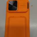 SSLOTSCASE for iPhone 17 Pro Max Case with 2X Privacy Screen Protector, Credit Card Holder & Stand & Slide Lens Cover & Kickstand, Military-Grade Heavy Duty Phone Cover for iPhone 17 Pro Max, Orange