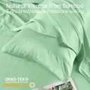 YIYEA Pillow Cases Queen Size Set of 2, Luxury 600TC Viscose Derived from Bamboo Cooling Pillowcases for Hot Sleepers & Night Sweats, Breathable, and Silky Soft, 20x30, Green