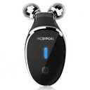 Microcurrent-Facial-Device, 5-in-1 Microcurrent Multifunctional Facial Massager, Face Roller Face Massager for Skin Care, Glossy Black