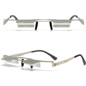 New Upgraded Lazy Glasses for Lying Down Bed Reading Watching TV Prism Glasses Light Metal Frame