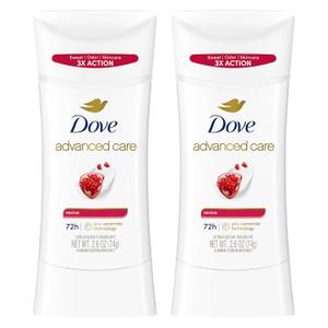 Dove Advanced Care Antiperspirant Deodorant for Women Twin Pack Revive 72 hour sweat and odor protection 2.6 oz