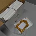 Qunclay 10 Pcs Small Gold Frames Mini Tiny Vintage Antique Baroque Ornate Resin Oval Hanging Picture Frames with Chain for Home Wedding Holiday Decor