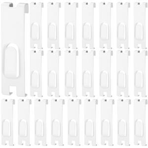 Oudain Metal Grid Wall Hangers Grid Wall Display Notch Hooks Accessories for Photo Frame Painting Arts Center(White,25 Pcs)