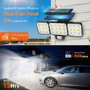Solar Flood Light Outdoor 4 Pack, 3500LM Super Bright Motion Sensor Outdoor Lights, Solar Lights Outdoors Waterproof, Upgrade Glass Panel, 270 Wide Angle LED Security Spot Light for Outside Yard