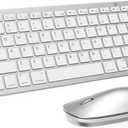 SPARIN Wireless Bluetooth Keyboard and Mouse for iPad (A16) 11th 10th Generation, iPad Air (13/11 inch), iPad Pro 13/12.9/11 inch, iPad 9th 8th Gen, iPad mini 7th 8.3 inch, Above iOS13 Silver White