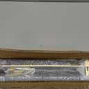 RICHER HOUSE Bathroom Floating Wall Shelf Set of 2 - Guard-Rail Small Wood Shelves for Decor, Over Toilet Storage, Kitchen Organizer - Black Gold