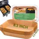 Air Fryer Liners for bella 4Qt Slim Air Fryer, Bella Air Fryer Accessories, Parchment Paper Liners Disposable Rectangular for Ninja Foodi 2-Basket, Instant Pot Vortex Plus, Power XL Vortex(100Pcs) (Rectangle)