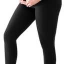 Walifrey Women's Maternity Leggings with Pockets Over The Belly,Pregnancy Yoga Pants Activewear Workout Leggings (Black, M)
