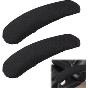 Vin Beauty Office Chair Armrest Covers, 2Pcs Office Removable Arm Rest Covering, Elastic Chair Armrest Covers, Office Seat Hand Rest Protector, Arm Covers Protectors for Office Chair(Black)