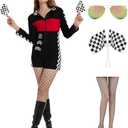 ZeroShop Womens Halloween Sexy Race Car Driver Costume Talladega Nights Day Outfits,M