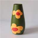 Morandi Creative Painted Vase, Fashionable Cute Ceramic Home Decor Vase for Living Room, Entryway, Display Stand, Desktop, Housewarming Wedding Gifts,C [Energy Class A]