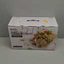 5-Pack Borosilicate Glass Containers with Tempered Lids, 35.2oz/4.4 Cup Airtight Meal Prep Set, Microwave/Freezer Safe (Blue)