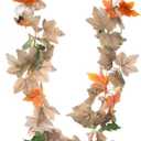 2Pack SUQ I OME Fall Maple Leaf with Pumpkin Garlands forHalloween Thanksgiving Day Party Art Decor