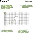 26.2 in. x 14.2 in. Centre Drain Sink Protector with Supersoft Silicone Feet in 304 Grade Stainless Steel