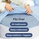 Extra Deep Queen Sheet Set - 6 Piece Breathable and Cooling Sheets - Hotel Luxury Bedding for Women, Men, Kids & Teens - Easy Secure Fit - Soft, Wrinkle Free & Comfy - Extra Deep Pockets - Light Blue