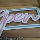Modern LED Neon Open Sign - Energy Efficient Window Display Light for Business Storefront Office Home Bar Retail Shops Restaurants Cafes (Design 3)