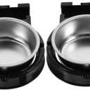 2pcs Stylish Wall-mounted Ashtray Stainless Steel Ashtray for Indoor/outdoor Use (13.00X10.00X3.50CMx2pcs)