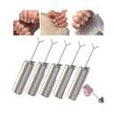 3 x 5 Pack Heart Cat Eye Magnet for Nails,Heart Magnet for Cat Eye Gel Polish,Flexible Diy Nail Magnet Cat Eye Tool with Y-Shaped Guide,Professional Nail Magnet Sticks for Nail Art Salon,DIY Manicure Kit