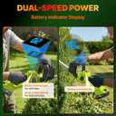 OGERY 20-Inch Brushless Cordless Hedge Trimmer with 23.0Ah Battery, 21V Electric Bush & Shrub Trimmer with Display, 2-Speed Control, 180 Rotatable Handle, Dual-Safety Switch for Garden Yard Care