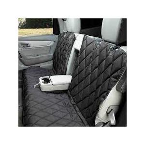 4Knines Dog Seat Cover for Back Seat, Heavy Duty Waterproof Rear Seat Protector for Large Trucks, SUVs, Cars -Fits 60/40 Split Bench with Middle Seat Belt, Non-Slip Backseat Cover (Extra Large, Black)