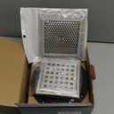 4 Inch Brushed Nickel Square Shower Drain Kit with Flange,Modern Floor Drain with Removable Quadrato Pattern Grate, Stainless Steel SUS 304