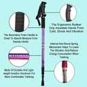 Aihoye Hiking Trekking Poles, 2 Pack Collapsible, Lightweight, Anti Shock, Walking Sticks, Adjustable Hiking Pole for Men and Women