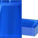 100 Pack Resealable Mylar Bag, Smell Proof Bags Resealable Packaging Supplies for Food Storage Small Business (Blue, 4" X 6")