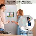 for iPad mini 7 A17 Pro Case(2024),iPad mini 7th/6th Slim Powerful Magnetic Case,4 Standibg Angles,Vertical Stand Cover,with Auto Wake/Sleep and with Pencil Holder - Cream White
