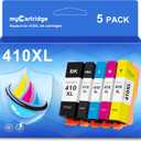 myCartridge Remanufactured Ink Cartridge Replacement for Epson 410XL 410 XL T410XL for Epson Expression XP-7100 XP-640 XP-830 XP-630 XP-635 XP-530 Printer (Black, PBK, Cyan, Magenta, Yellow) 5 Pack