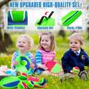 Shemira Toss and Catch Ball Game Set, Outdoor Outside Toys for Kids Ages 3 4 5 6 7 8-12, Beach Pool Yard Lawn Outdoor Games, Birthday Summer Gifts for Kids, 4 Paddles 4 Balls