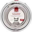 Smart Choice Drip Bowl Set of 4, Two 6 Inch Bowls and Two 8 Inch Bowls, gray (4 Count (Pack of 1))