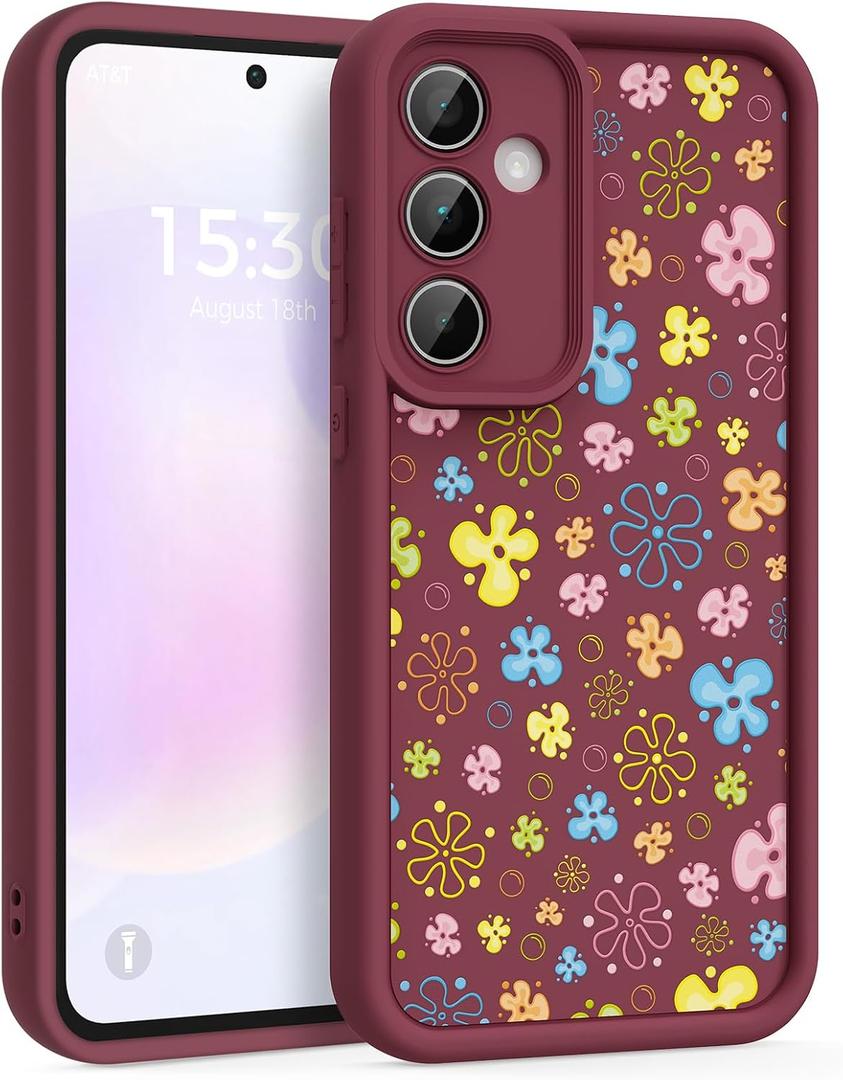 Case for Samsung Galaxy A35 5G, Silicone Shockproof Cover Women