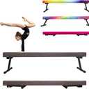 86 York 6ft/8ft Gymnastics Balance Beam, High and Low Floor Beam Gymnastics Equipment for Kids/Adults,Gymnastics Beam for Training,Physical Therapy and Professional Home Training with Legs (Length: 8FT & Height: 7''-23'', Grey)
