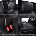 Aierxuan Full Set Car Seat Covers Custom Fit 2009-2026 Ford F150 Crew Cab and 2017-2026 F250 F350 F450 Super Duty Pick-up Truck, Automotive Vehicle Cushion Cover with Waterproof Leather (Black)