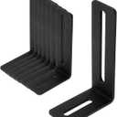 4 Inch Adjustable Angle Bracket, 8 PCS Heavy Duty L Brackets for Wood, L-Shape Corner Brace with Slot, Metal Right Angle Brackets Black Floating Shelf Bracket for Holding, Mounting, and Fixing