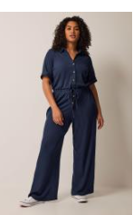  Essentials Knitted Jumpsuit Dark Blue Large 