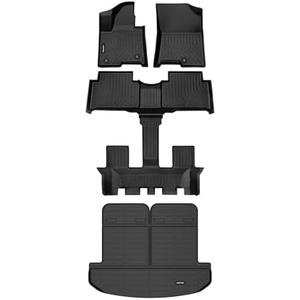 HAFIDI® Floor Mats & Cargo Liner Set Fit for 2026-2021 Kia Sorento Hybrid & 2026-2022 Kia Sorento Plug-in Hybrid (PHEV) All Weather Protection TPE Car Full Set Floor Liners Custom Accessories - Black