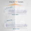 Sotfamily Plastic Shower Caddy Corner (for 90° Only), 4 Pack Adhesive Corner Shower Shelves for Bathroom Organizers and Storage, Frosted Clear