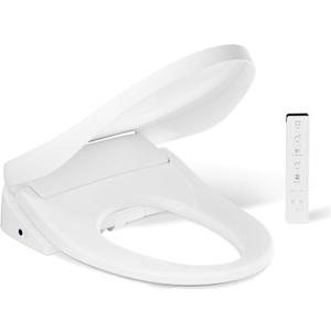 KOHLER PureWash E835 Elongated Electric Bidet Toilet Seat w Remote, White