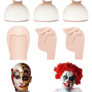 PLULON Halloween Bald Cap for Woman Men, Latex Bald Caps for Adults Women Makeup Wig Caps