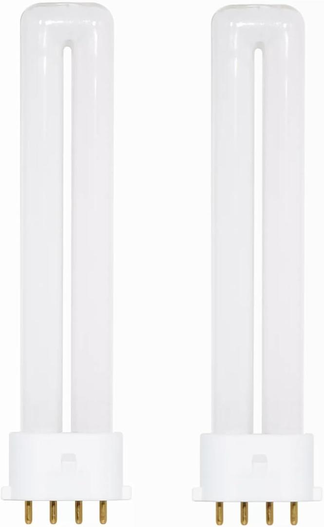 SATZOL 9W 2G7 Base Fluorescent Light Bulb, Replacement Bulb for Satco S8365, CF9DS/E/841, Coleman Lantern Bulb, Rayovac F9w-1, Task Force Lantern, 4100K 2G7 4Pin Bulb for Traditional Lanterns