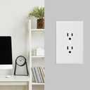  Duplex Wall Outlet Covers - 5 Pack, White Wall Plates