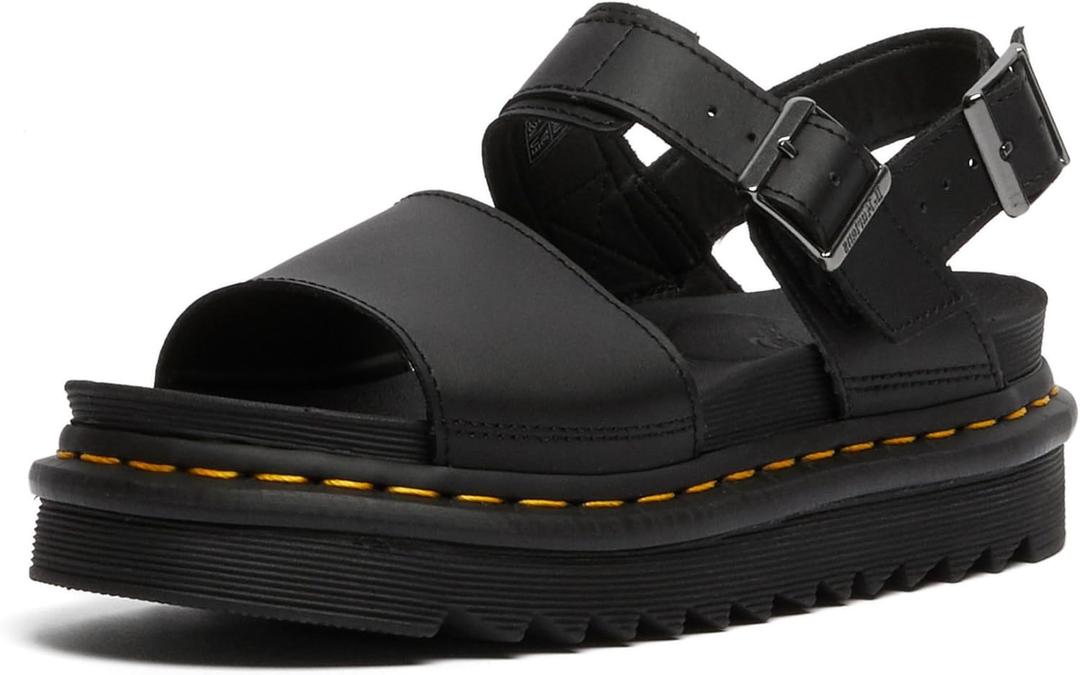 Dr. Martens Women's Voss Hydro Fisherman Sandal, 5.5 UK Men/ 6 UK Women (Black Hydro Leather)