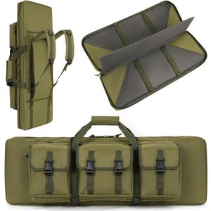 PERFBAGS 36" Soft Double Rifle Bag Tactical Long Rifle Backpack, Portable Shotgun Case for Storage and Transportation, Suitable for Outdoor Hunting Shooting