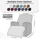 VANSOFY Recliner Chair Covers, 4-Pieces Stretch Recliner Cover Jacquard Soft Reclining Chair Slipcover Furniture Protector with Elastic Bottom for Lazy Boy Recliner(Chocolate)